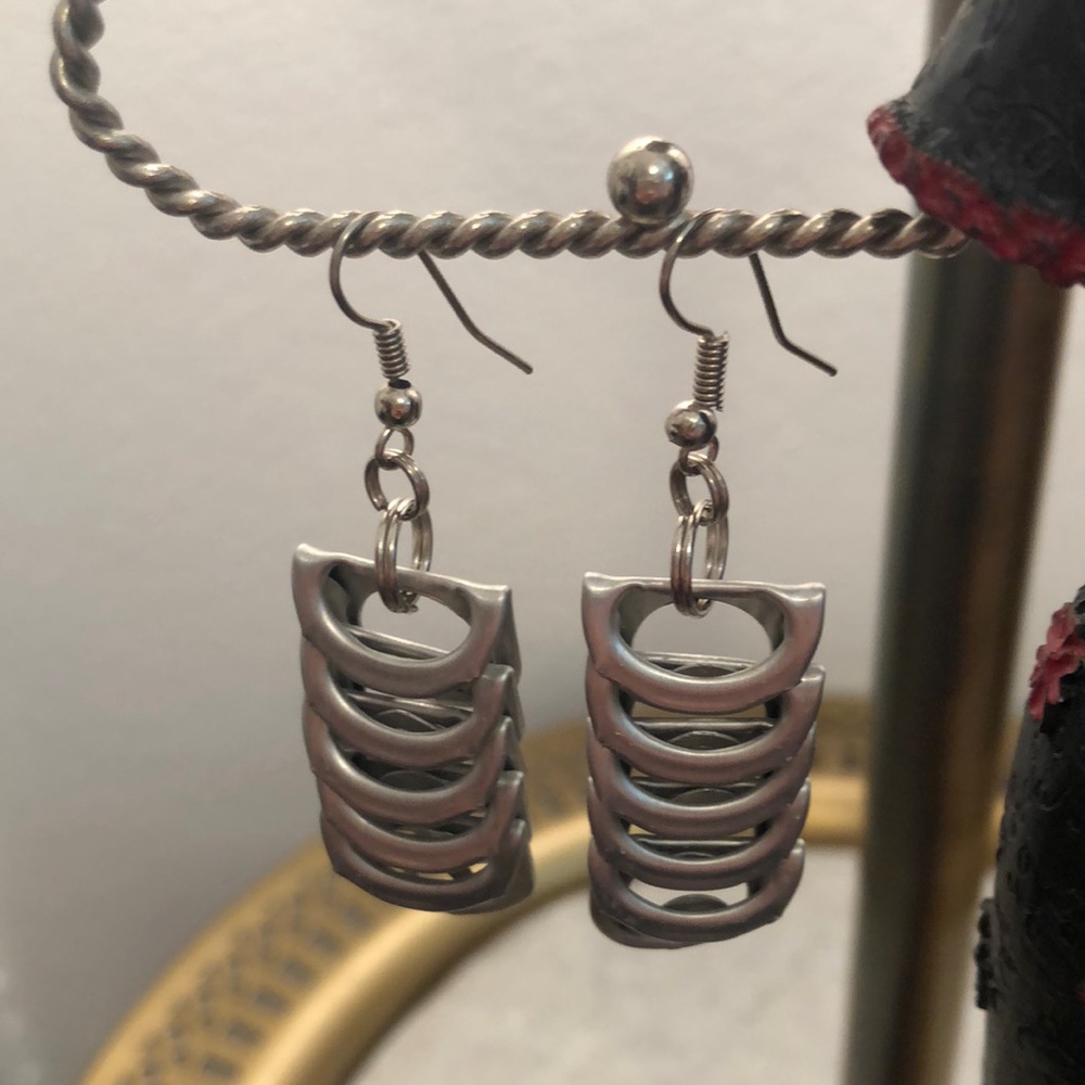 COKE tab earrings from Atlanta,Georgia Coke tasting facility.